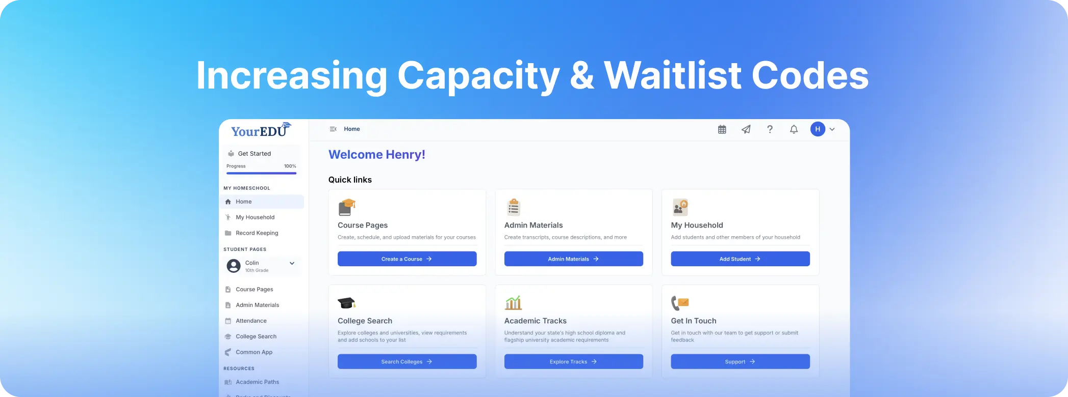 Increasing Capacity & Waitlist Codes